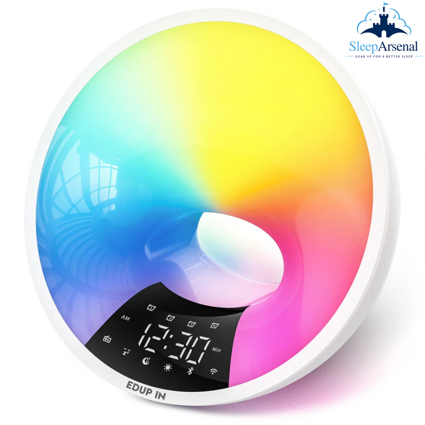 Smart App Alarm Clock with White Noise & Sunrise Lights